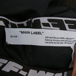 Pre Owned Off-White Black Technical Jersey Active Leggings M