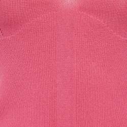 مملوكة مسبقًا القميص أونلاين أوف وايت متماسك مطاطي وردي بشعار شريط مقاس متوسط