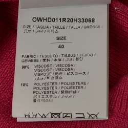 مملوكة مسبقًا القميص أونلاين أوف وايت متماسك مطاطي وردي بشعار شريط مقاس متوسط