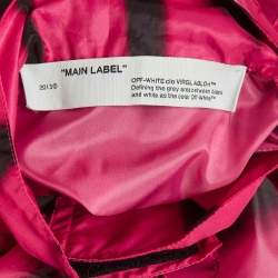 Pre Owned Off-White Pink/Black Tiger Dye Nylon Jacket and Pants Suit M/L