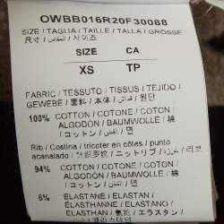 Pre Owned Off-White Pink/Black Logo Print Jersey Hoodie XS