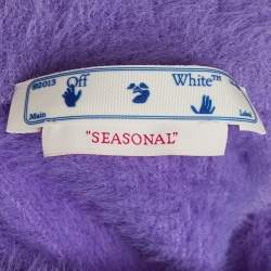 Pre Owned Off-White Lilac Faux Mohair Mini Skirt M