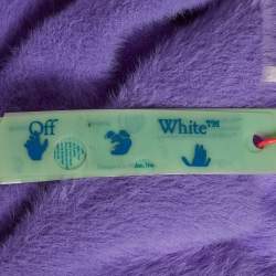 Pre Owned Off-White Lilac Faux Mohair Mini Skirt M