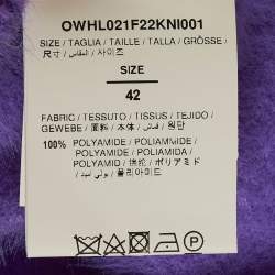 Pre Owned Off-White Lilac Faux Mohair Mini Skirt M