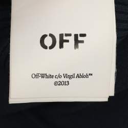 Pre Owned Off-White Blue Stretch Crepe Bodycon Dress M