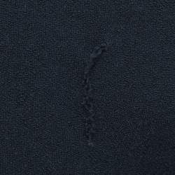 Pre Owned Off-White Blue Stretch Crepe Bodycon Dress M