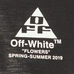 Pre Owned قميص أوف وايت تريكو مطبع بالزهور سهم أسود ملائم مقاس صغير - سمول