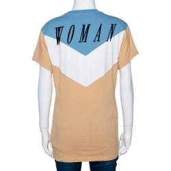 Pre Owned Off-White Tricolor Cotton Twisting Horses T Shirt L