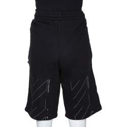 Off White Black Knit Man Collection Print Shorts M