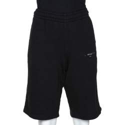Off White Black Knit Man Collection Print Shorts M