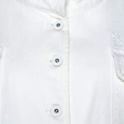 Pre Owned Off-White Cream Denim Cropped Jacket M 