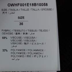 Pre Owned Off-White Black Knit Frayed Sleeve Detail High Neck Jumper XS