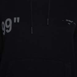 Pre Owned Off-White Black Ice Man Printed Cotton Hoodie S