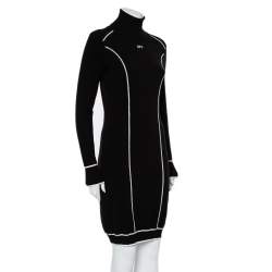 Pre Owned Off-White Black Knit Turtleneck Mini Dress M
