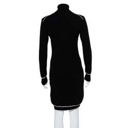 Pre Owned Off-White Black Knit Turtleneck Mini Dress M