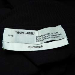 Pre Owned Off-White Black Knit Turtleneck Mini Dress M