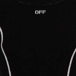 Pre Owned Off-White Black Knit Turtleneck Mini Dress M