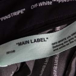 مملوكة مسبقًا Off-White Black Logo Printed Chiffon Pleated Culottes M