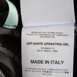 مملوكة مسبقًا Off-White Black Logo Printed Chiffon Pleated Culottes M