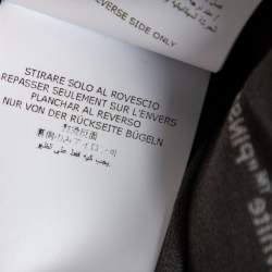 مملوكة مسبقًا Off-White Black Logo Printed Chiffon Pleated Culottes M