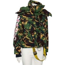 Pre Owned Off-White Camouflage Cotton All Over Mmrrone Diag Parka Jacket M