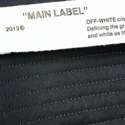 Pre Owned Off White Black Silk Chiffon Contrast Paneled Asymmetric Dress M