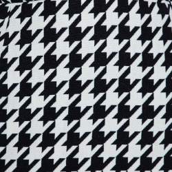 Off-White Monochrome Houndstooth Print Wool Mini Wrap Skirt S