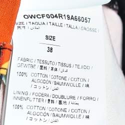 Off-White Orange Camouflage Printed Cotton Cargo Pants M
