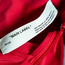 Pre Owned Off-White Red Printed Jersey Racing Car T-Shirt S