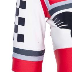 Pre Owned Off-White Red Printed Jersey Racing Car T-Shirt S