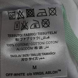 Pre Owned Off-White White Cotton Printed Crew Neck Oversized T-shirt M