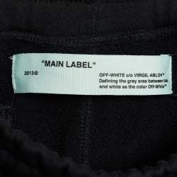 Off-White Black Cotton Knit Logo Track Pant M