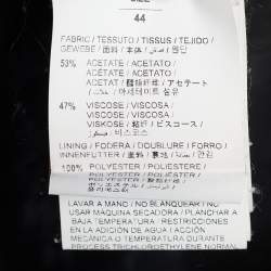 Pre Owned Off-White Black Logo Detail Satin Pallazo Pants M