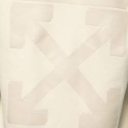 Pre Owned Off-White Cream Cotton Hooded Zip Front Jacket & Jogger Set XXS