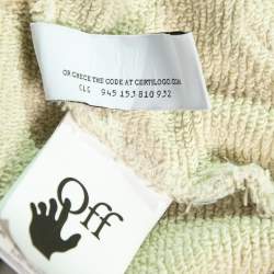 Pre Owned Off-White Cream Cotton Hooded Zip Front Jacket & Jogger Set XXS