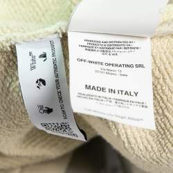 Pre Owned Off-White Cream Cotton Hooded Zip Front Jacket & Jogger Set XXS