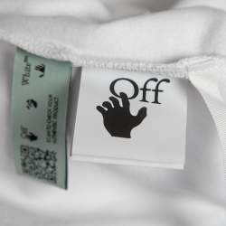 Pre Owned Off-White White Rainbow Script Logo Print Tomboy T-Shirt L  