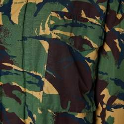 Pre Owned Off-White Green Camo Cherry Blossom Ripstop Cotton Jacket M