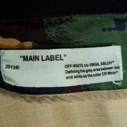 Pre Owned Off-White Green Camo Cherry Blossom Ripstop Cotton Jacket M