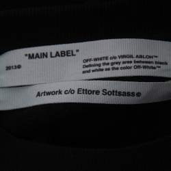 Pre Owned Off-White Black Printed Cotton Sweatshirt M