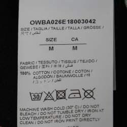 Pre Owned Off-White Black Printed Cotton Sweatshirt M