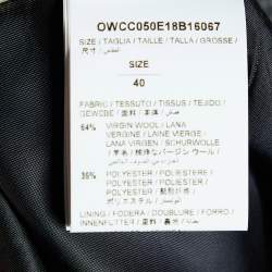Off-White Monochrome Wool Wrap Mini Skirt S