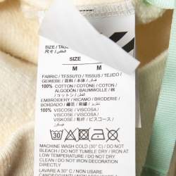 Off-White Cream Cotton Embroidered Sweatshirt M
