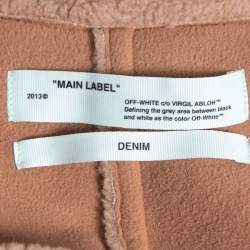 Pre Owned Off-White Beige Shearling Teddy Jacket XS