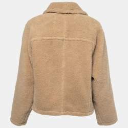 Pre Owned Off-White Beige Shearling Teddy Jacket XS