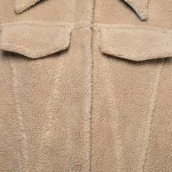 Pre Owned Off-White Beige Shearling Teddy Jacket XS