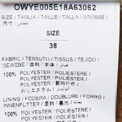 Pre Owned Off-White Beige Faux Fur Denim Trimmed Buttoned Jacket S