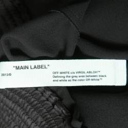 Off-White Black Synthetic Logo Side Stripe Detail Track Pants S