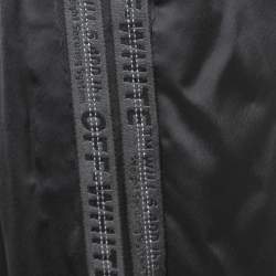 Off-White Black Synthetic Logo Side Stripe Detail Track Pants S