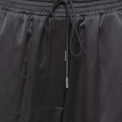 Off-White Black Synthetic Logo Side Stripe Detail Track Pants S